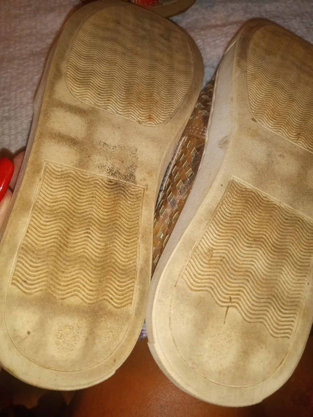 Steve Madden Women's Gold Perforated Slip-On Sneakers